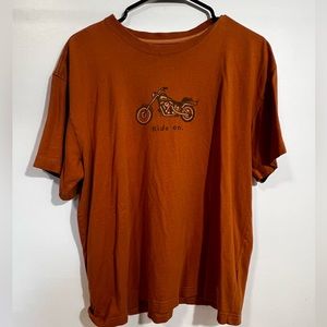 Life is Good Motorcycle Cotton T-shirt Size Medium